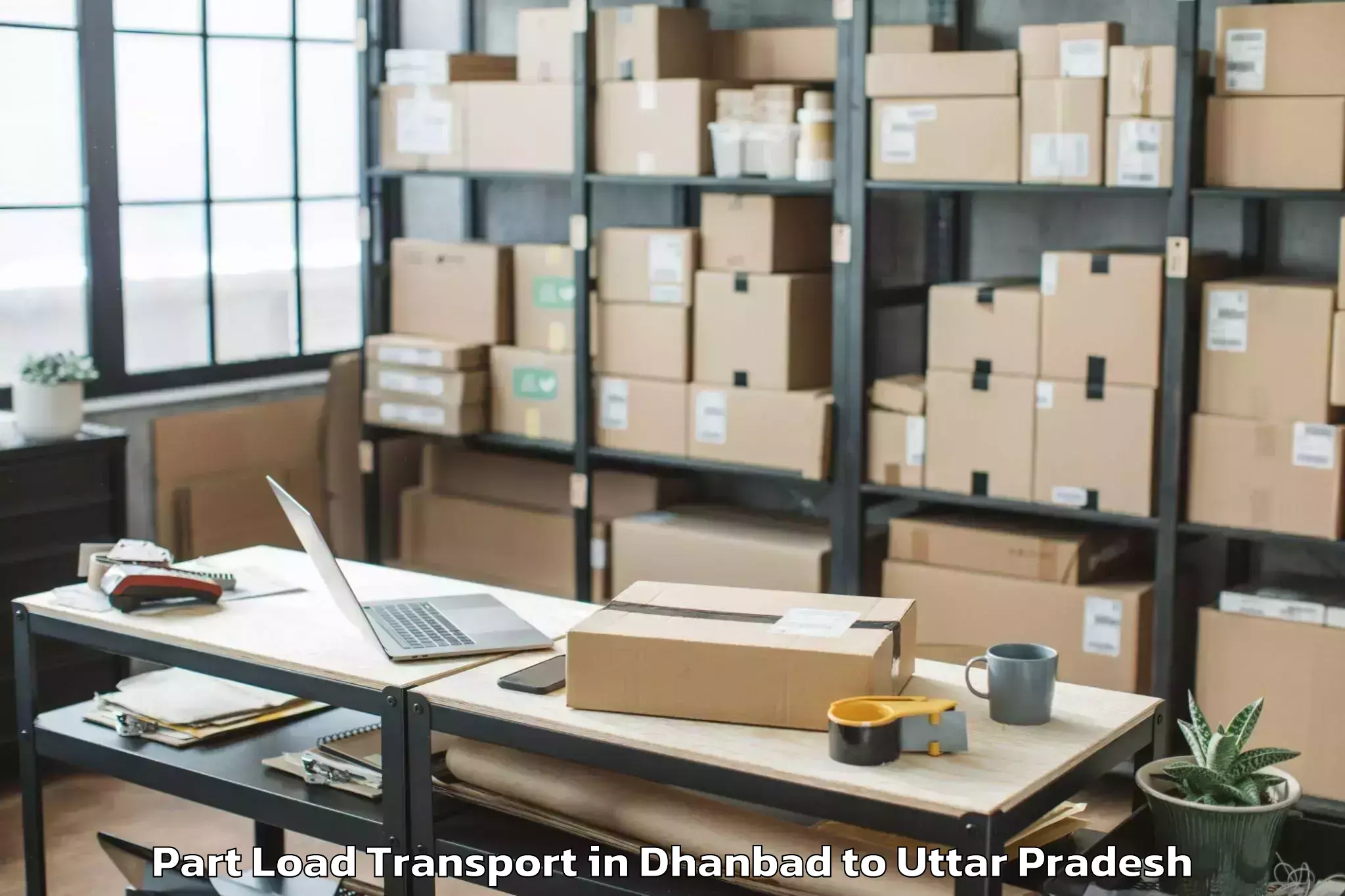 Leading Dhanbad to Bangarmau Part Load Transport Provider